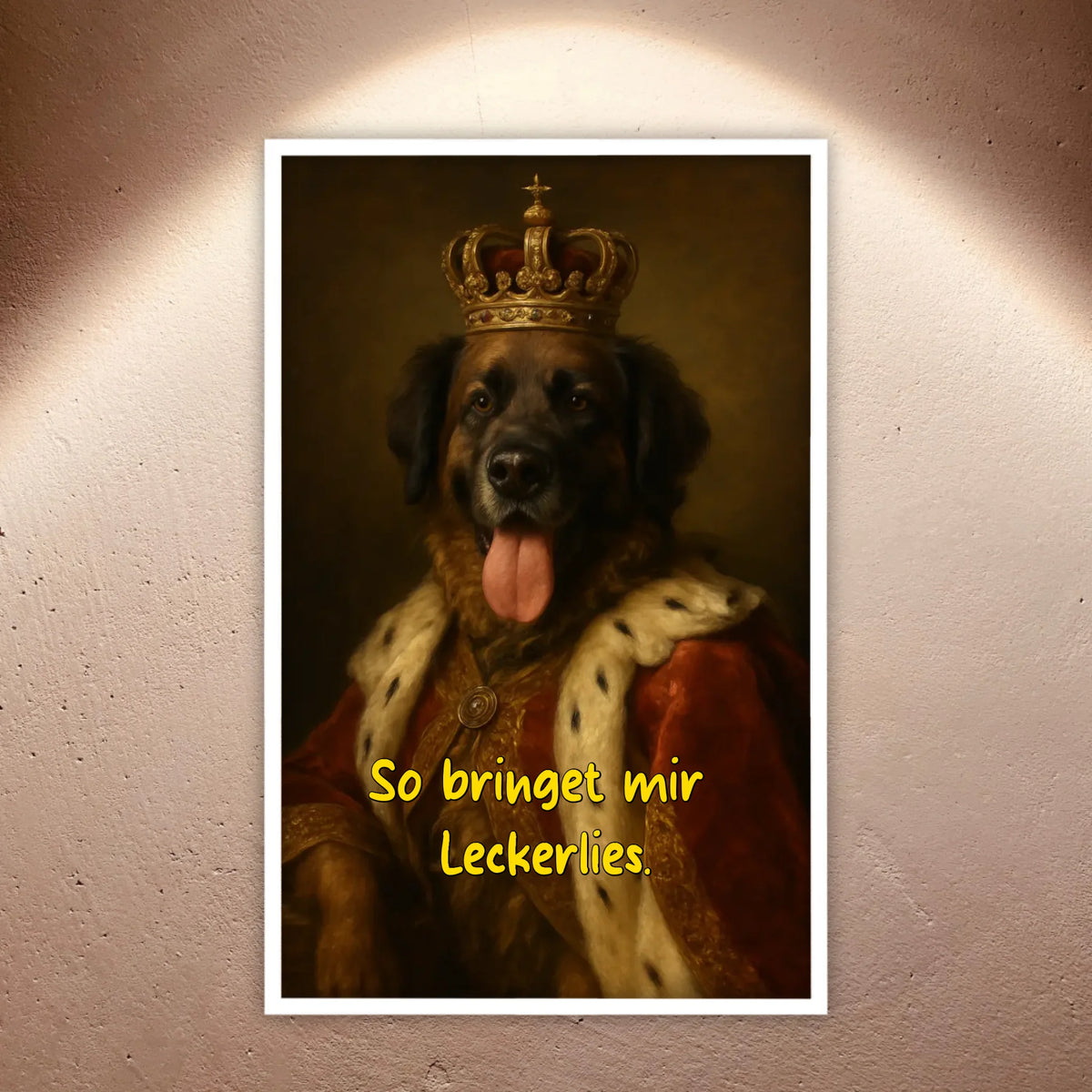 Dein Haustier-Foto als royales Gemälde - individuelles Poster mit Rahmen | Personalize Palace