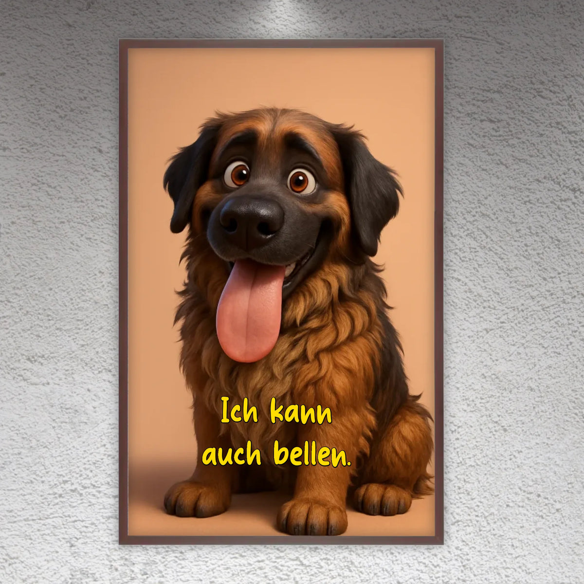 Dein Haustier als Cartoon - individuelles Poster mit Rahmen