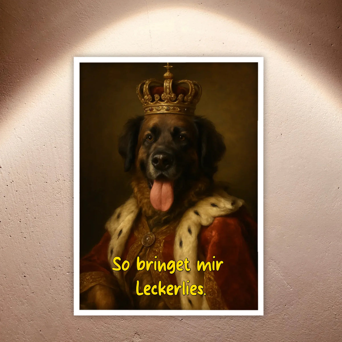 Dein Haustier-Foto als royales Gemälde - individuelles Poster mit Rahmen | Personalize Palace