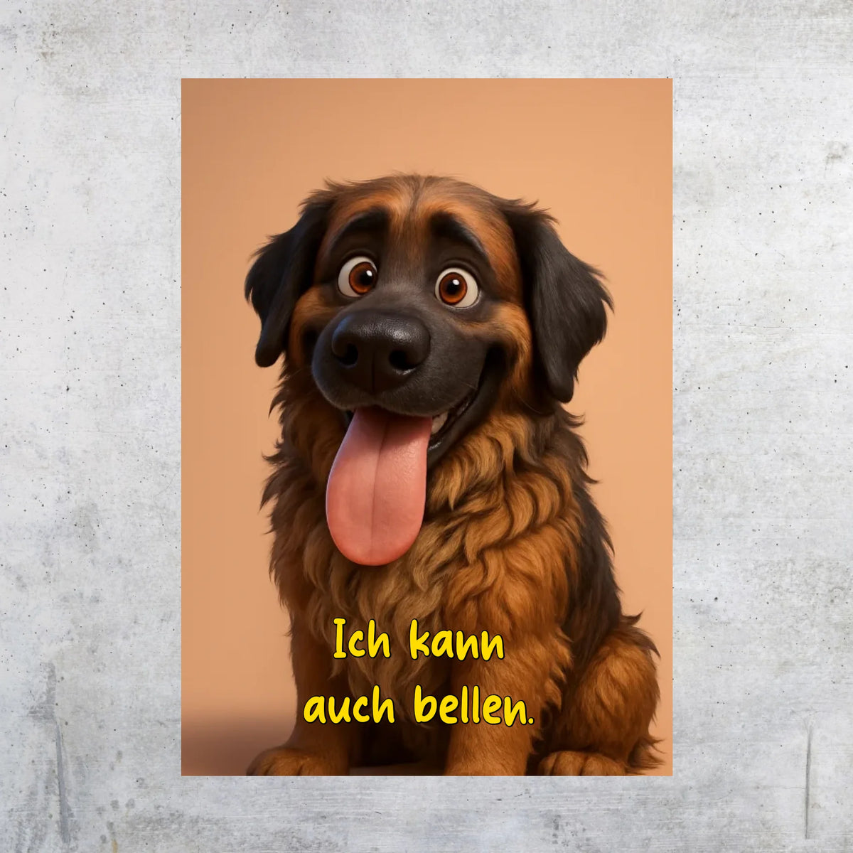 Dein Haustier als Cartoon - individuelles Poster mit Rahmen