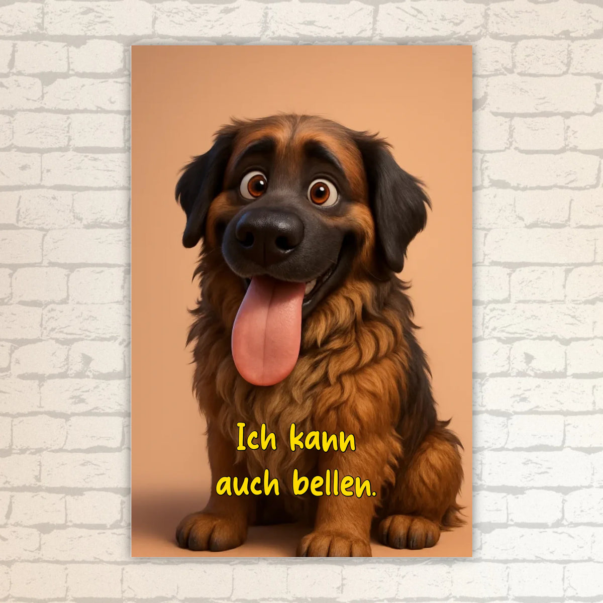 Dein Haustier als Cartoon - individuelles Poster mit Rahmen
