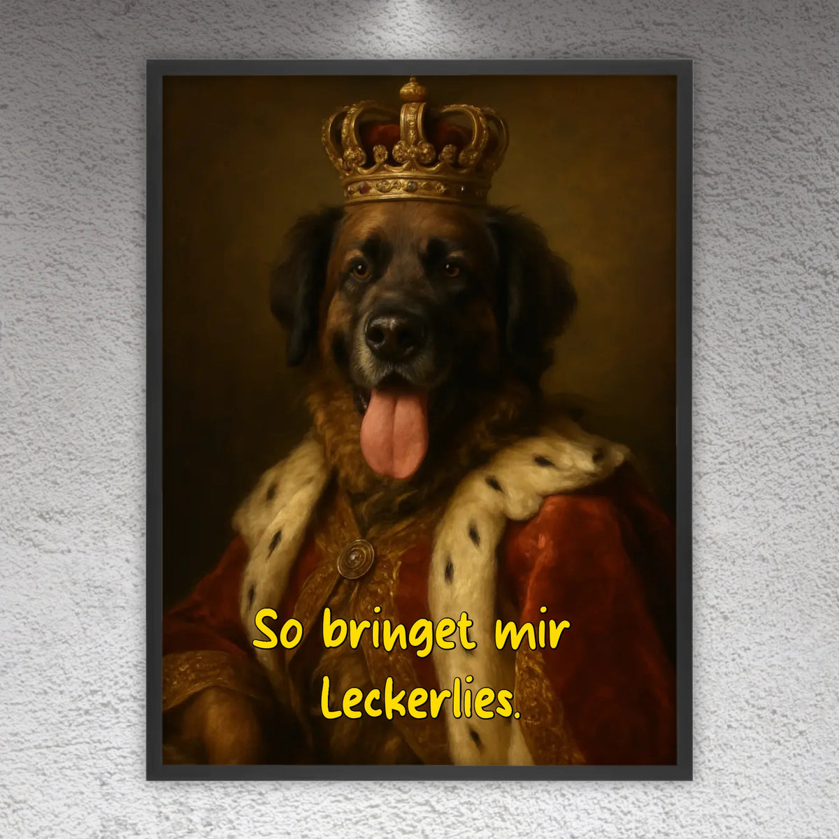 Dein Haustier-Foto als royales Gemälde - individuelles Poster mit Rahmen