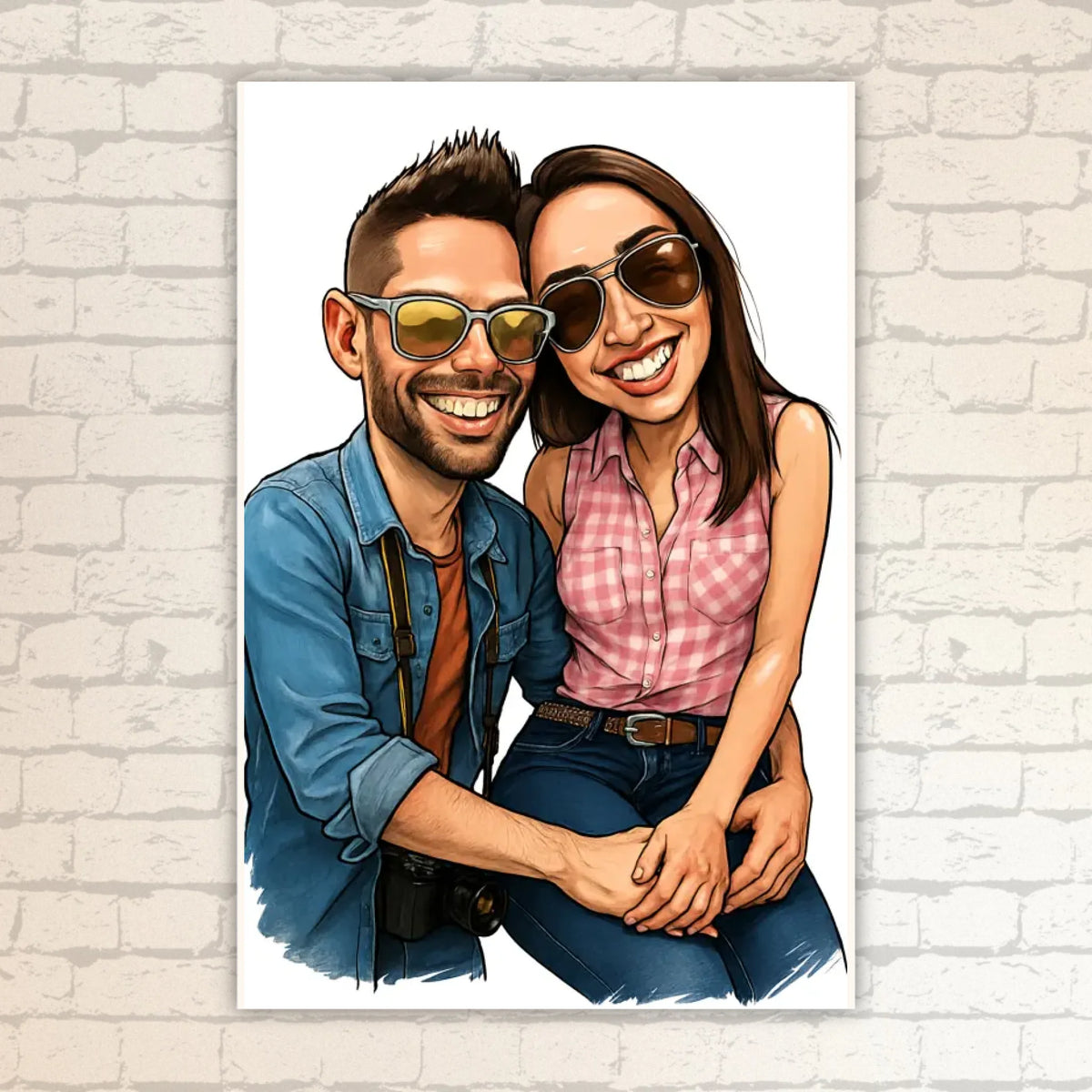 Dein Foto als Karikatur - individuelle Leinwand | Personalize Palace