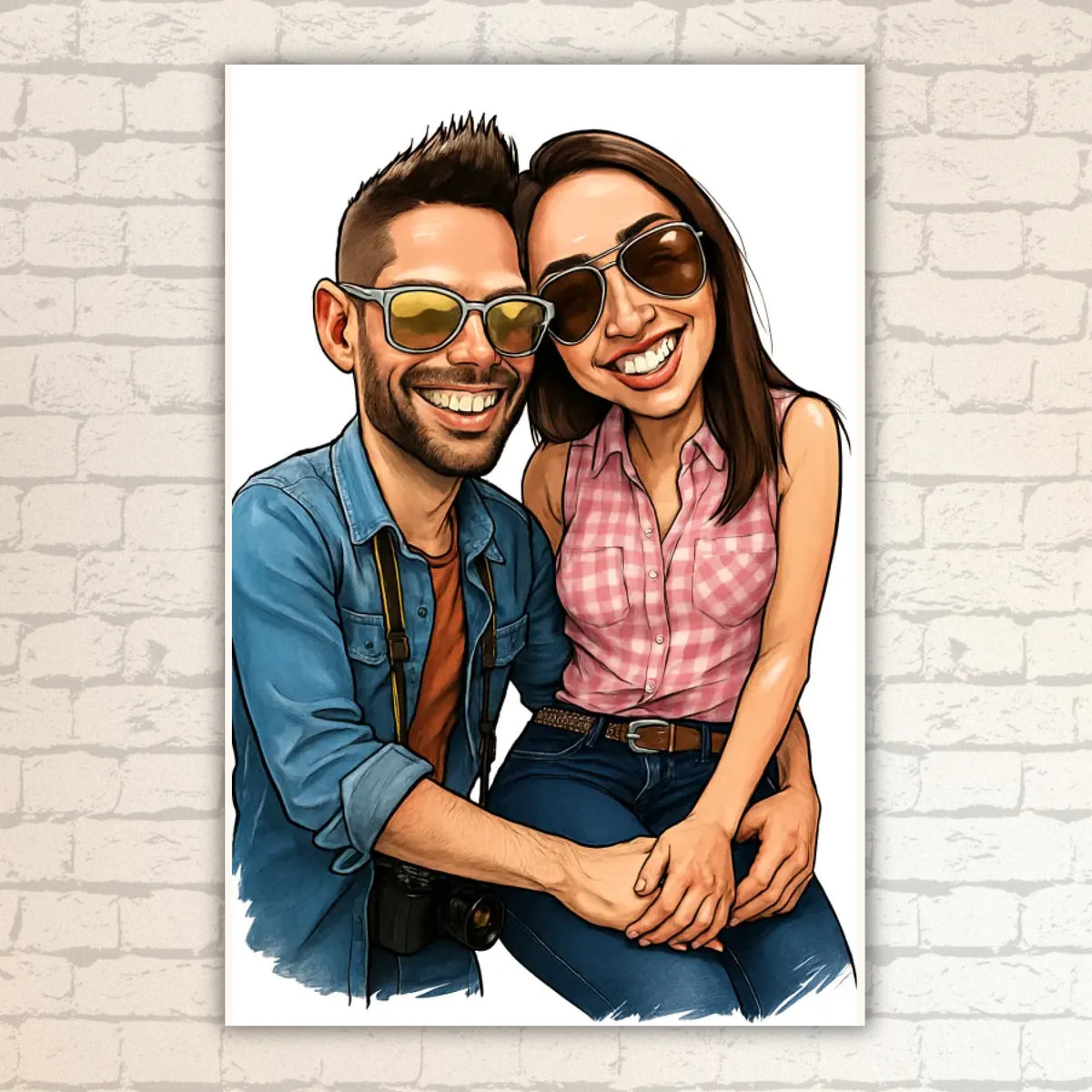 Dein Foto als Karikatur - individuelle Leinwand | Personalize Palace