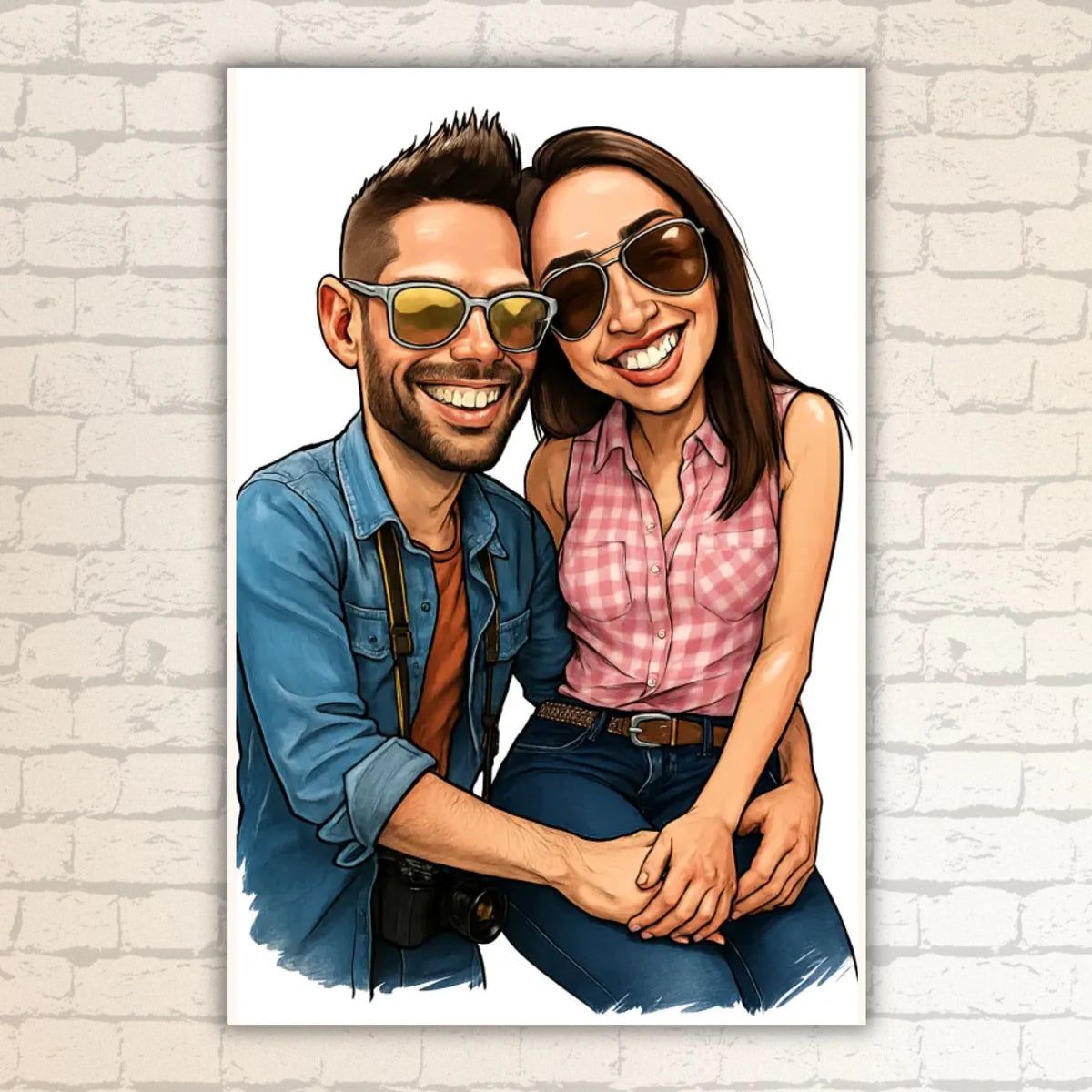 Dein Foto als Karikatur - individuelle Leinwand | Personalize Palace