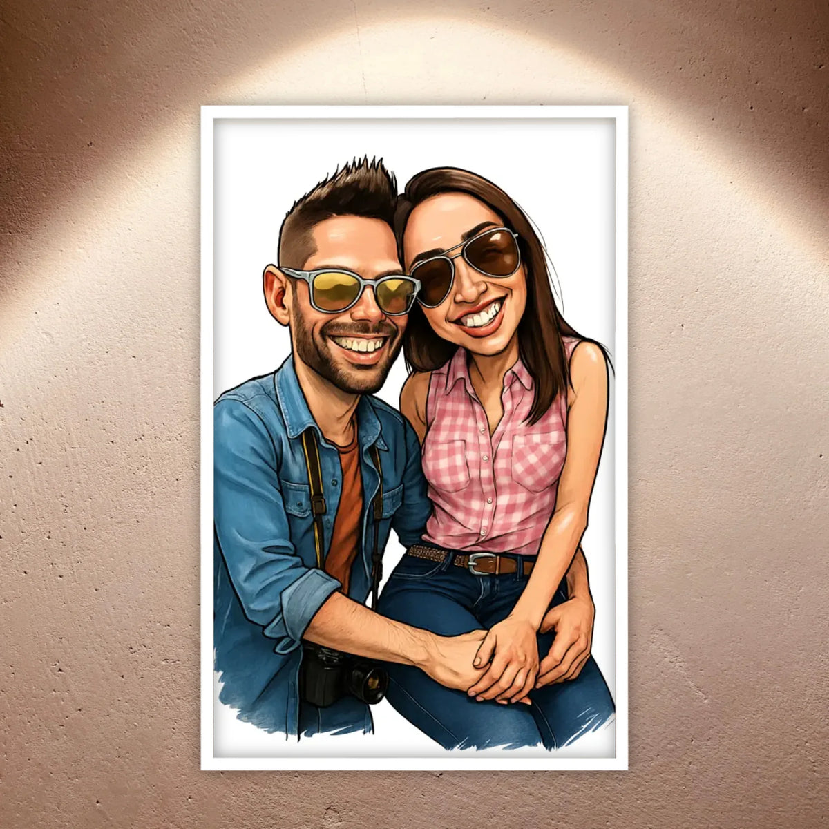 Dein Foto als Karikatur - individuelle Leinwand