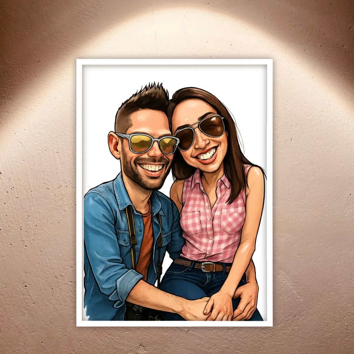 Dein Foto als Karikatur - individuelles Poster mit Rahmen | Personalize Palace