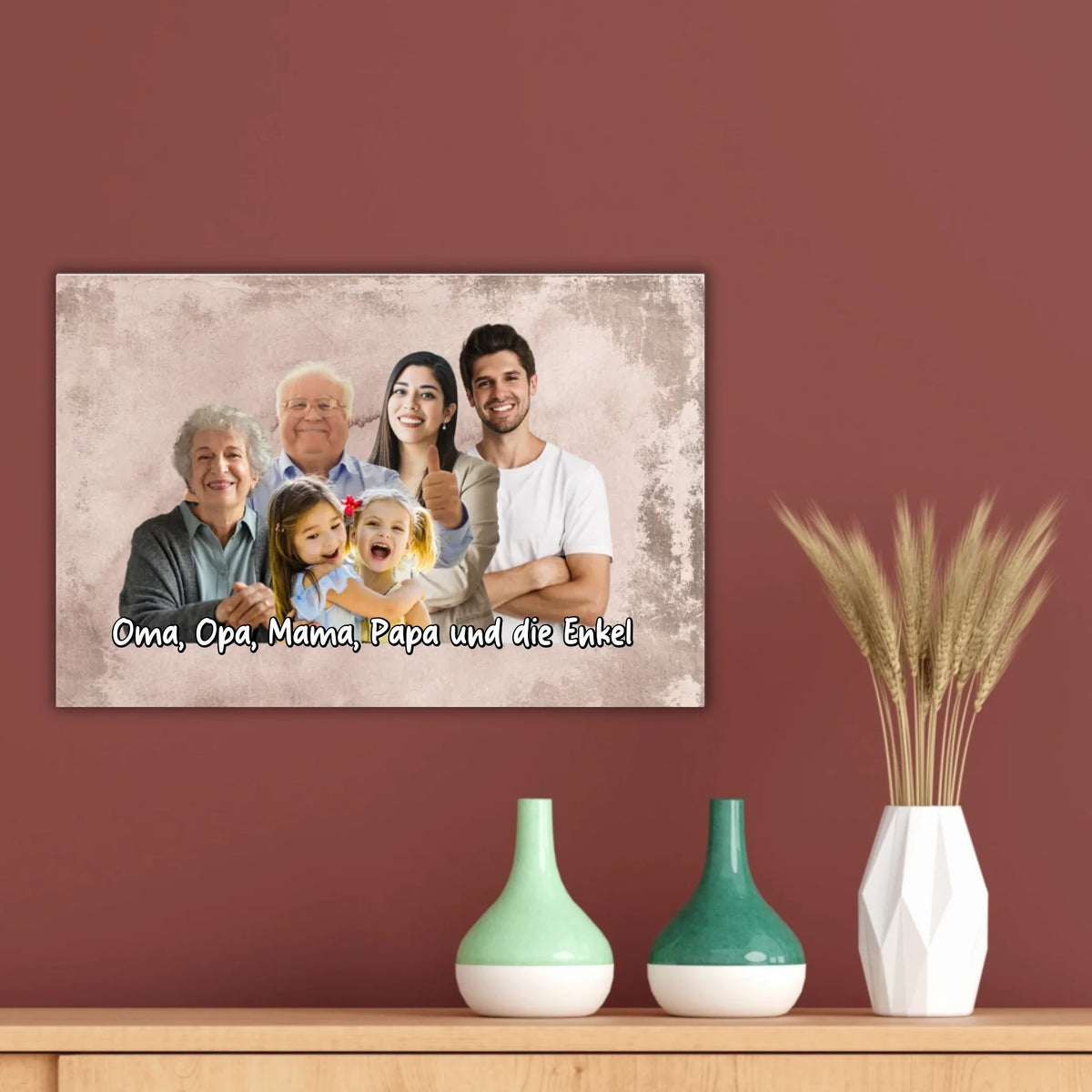 mehrere Personen vereint aus einzelnen Fotos - individuelle Leinwand | Personalize Palace