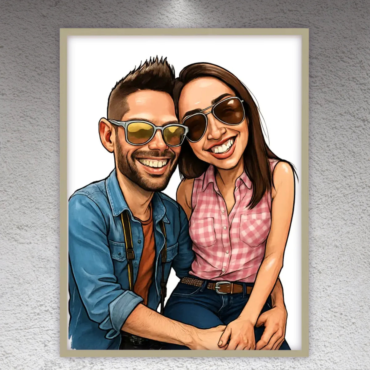 Dein Foto als Karikatur - individuelles Poster mit Rahmen | Personalize Palace