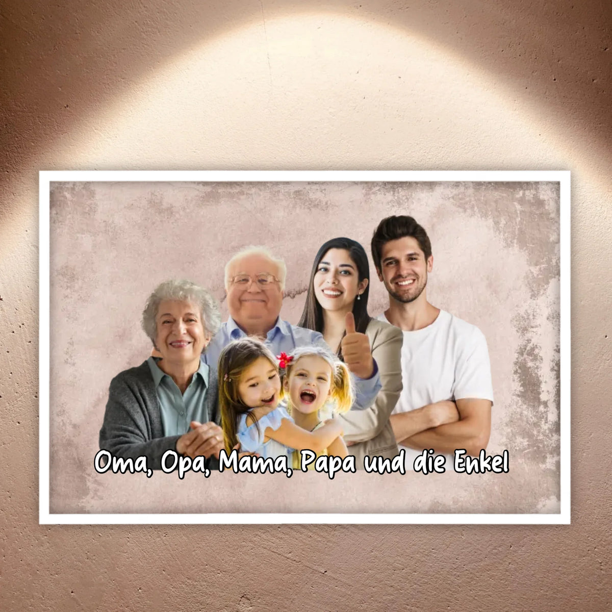 mehrere Personen vereint aus einzelnen Fotos - individuelle Leinwand