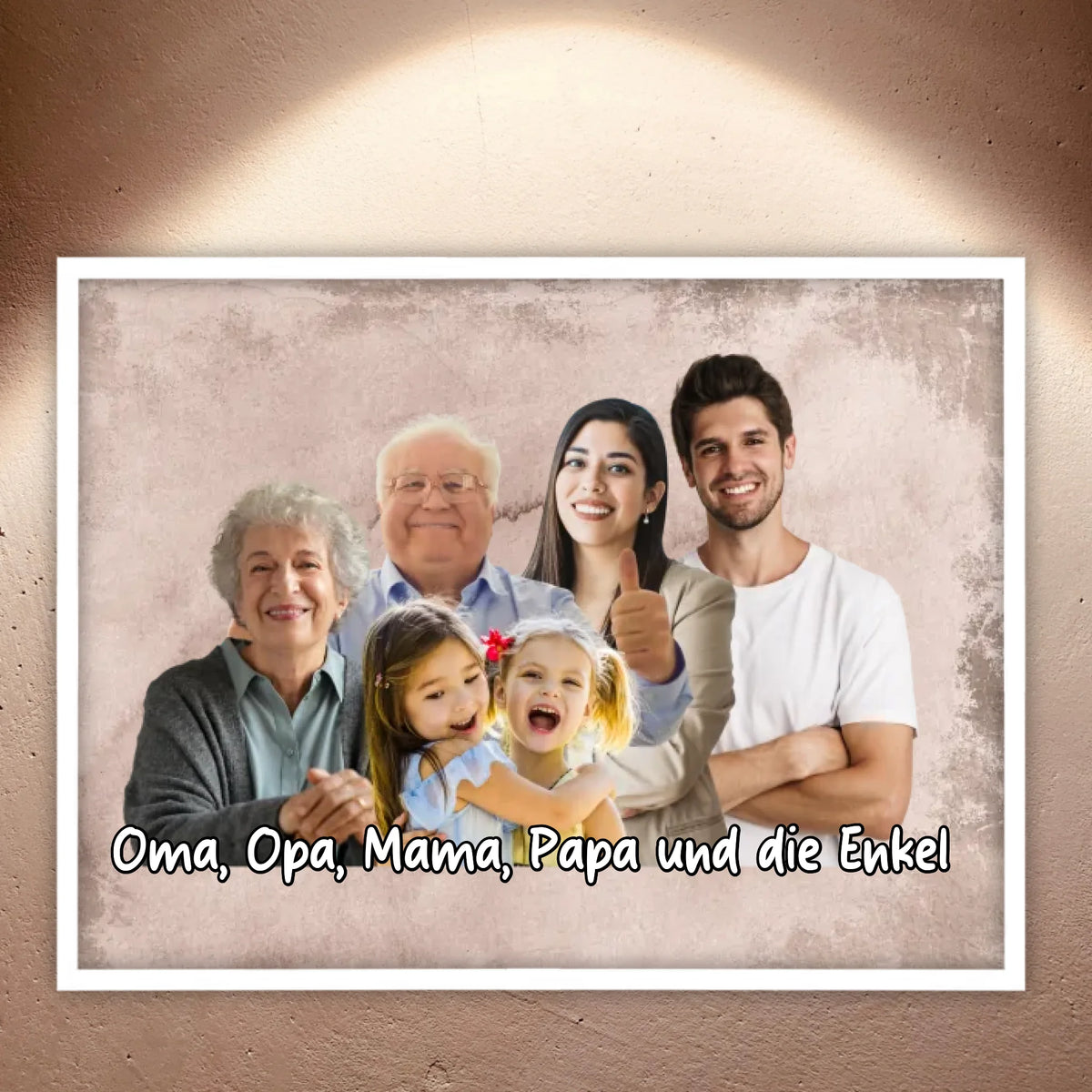 mehrere Personen vereint aus einzelnen Fotos - individuelle Leinwand