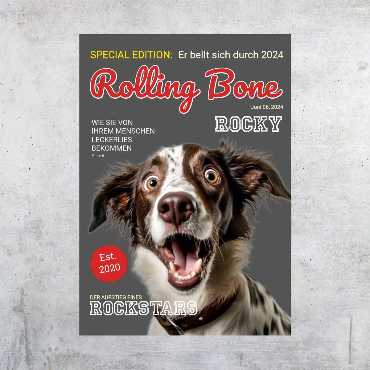 Cover Hundemagazin - personalisierbare Hundezeitschrift | Personalize Palace