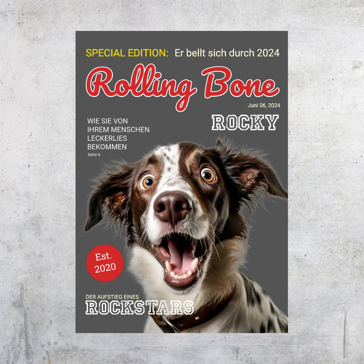 Cover Hundemagazin - personalisierbare Hundezeitschrift | Personalize Palace