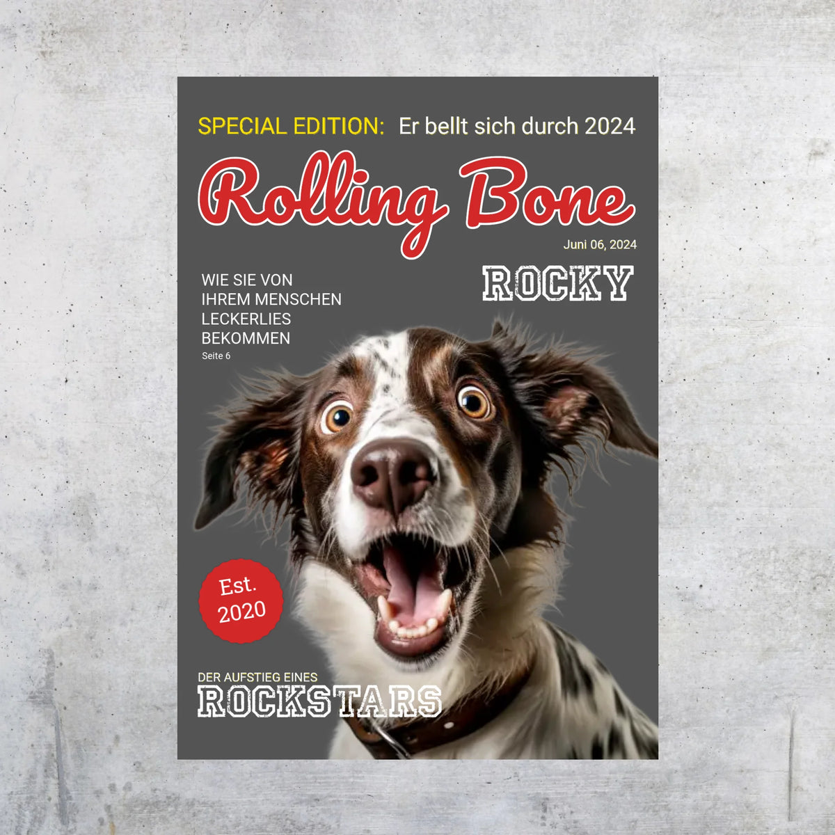 Cover Hundemagazin - personalisierbare Hundezeitschrift | Personalize Palace