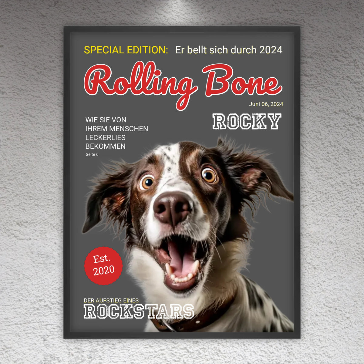 Cover Hundemagazin - personalisierbare Hundezeitschrift | Personalize Palace