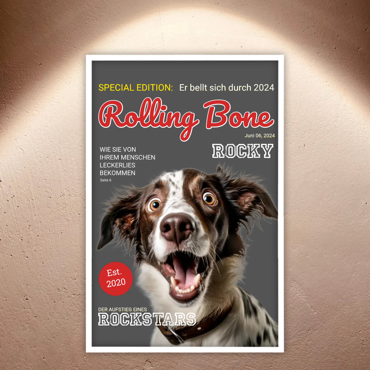 Dog magazine cover - customizable dog magazine