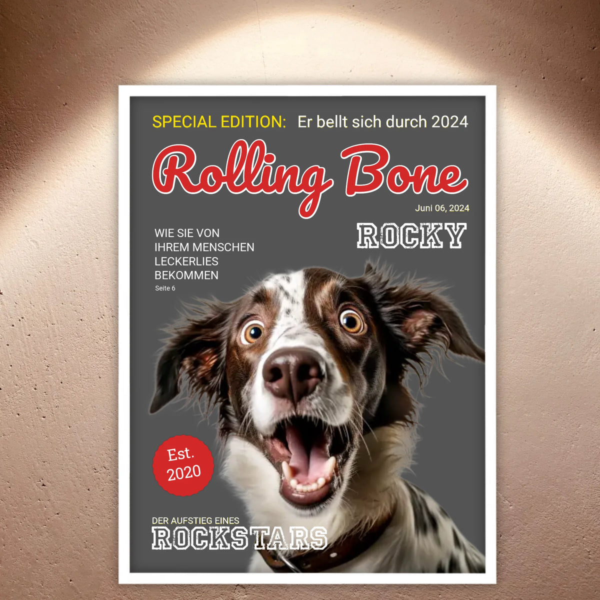 Dog magazine cover - customizable dog magazine