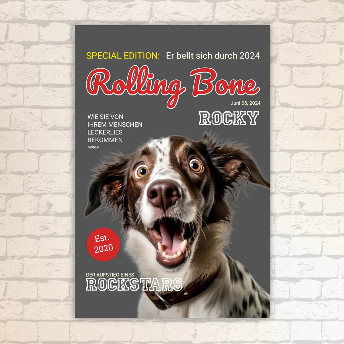 Dog magazine cover - customizable dog magazine