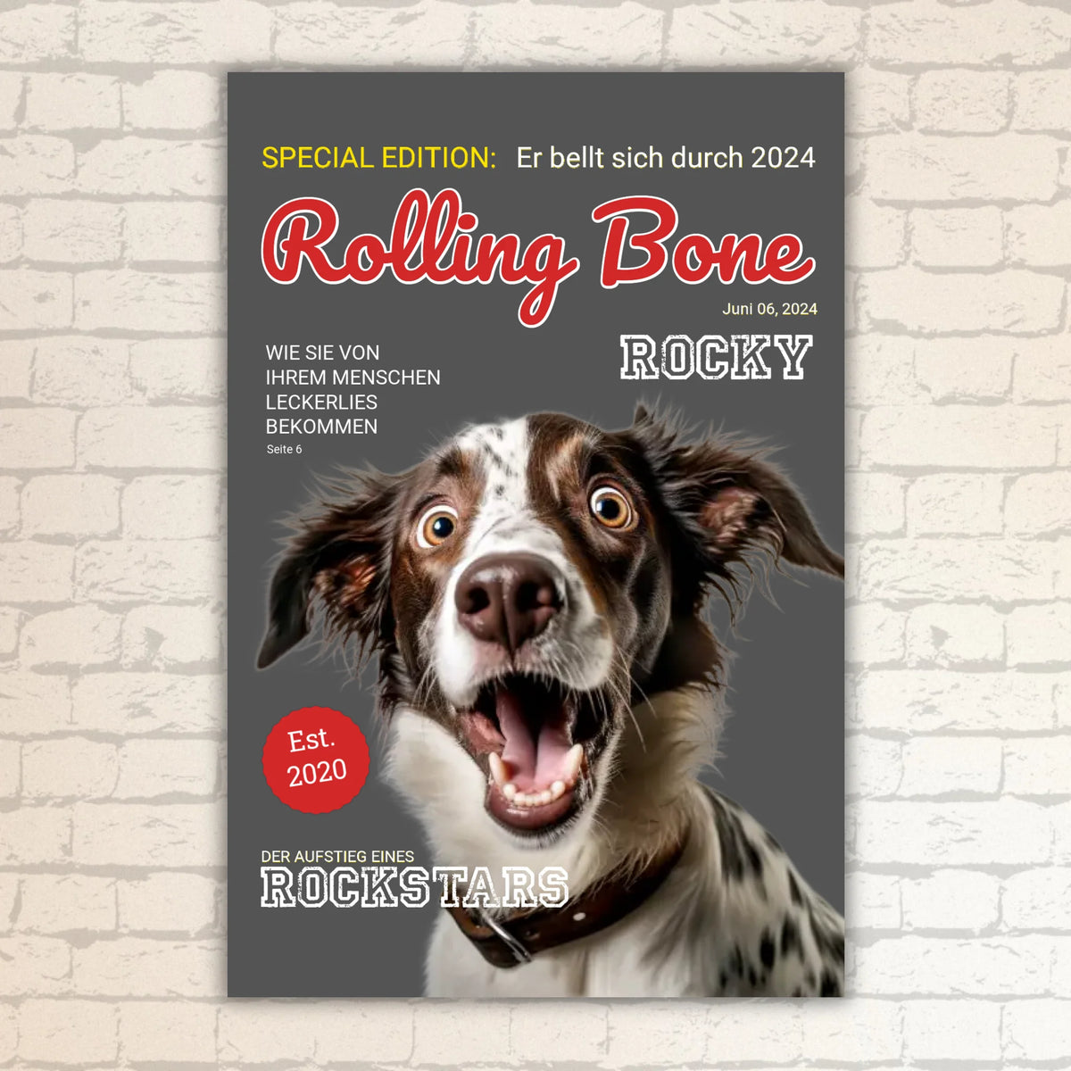 Dog magazine cover - customizable dog magazine