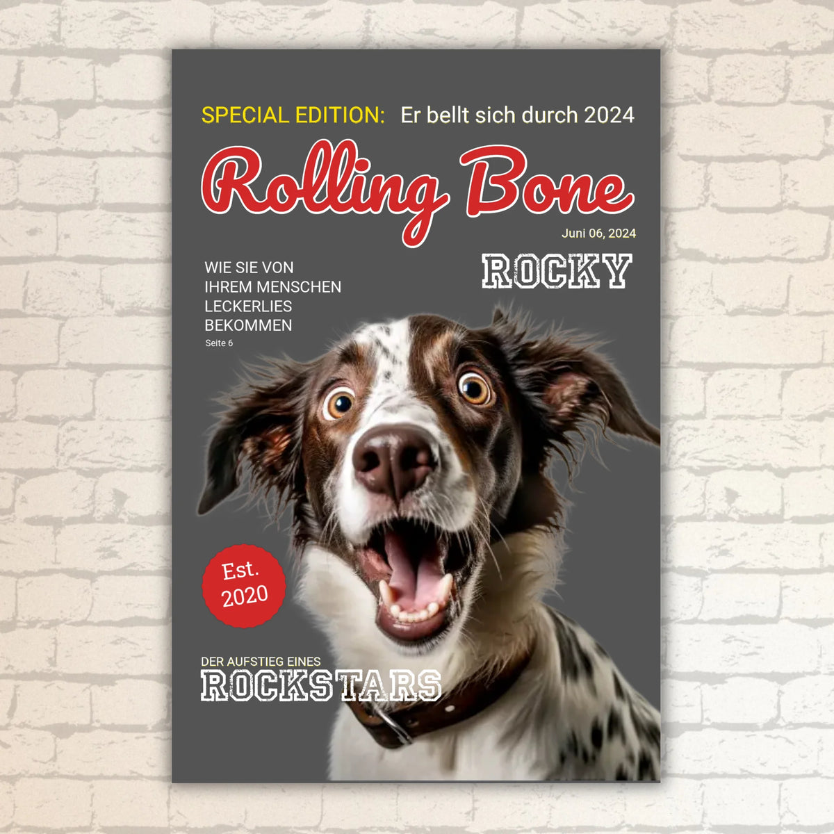 Dog magazine cover - customizable dog magazine