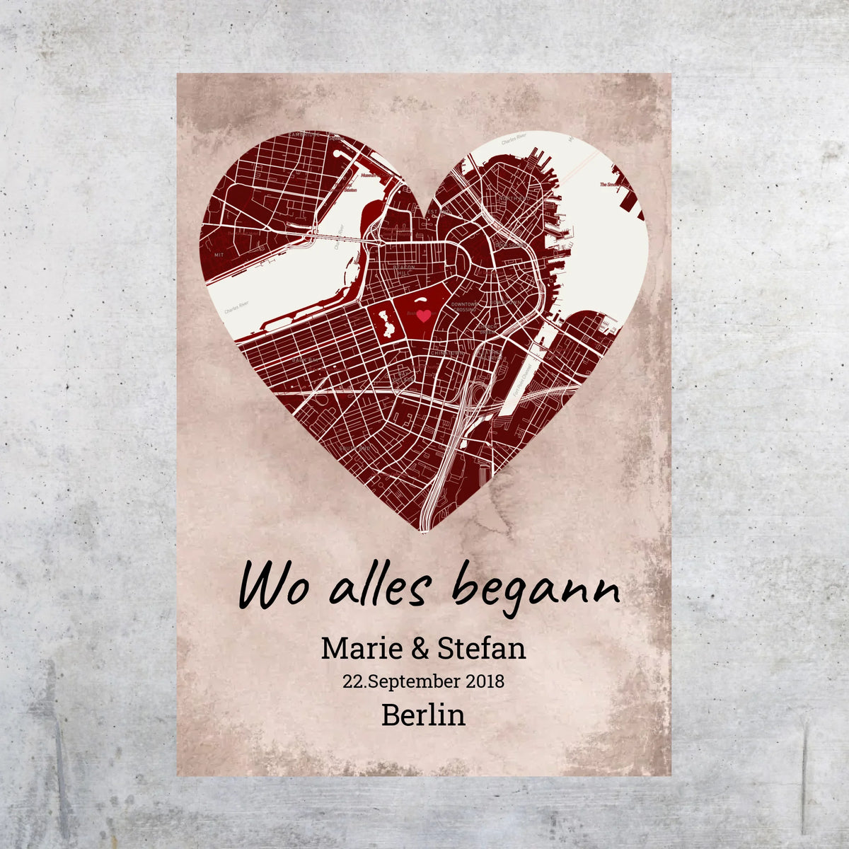 Wo alles begann - Individuelle Stadtkarte