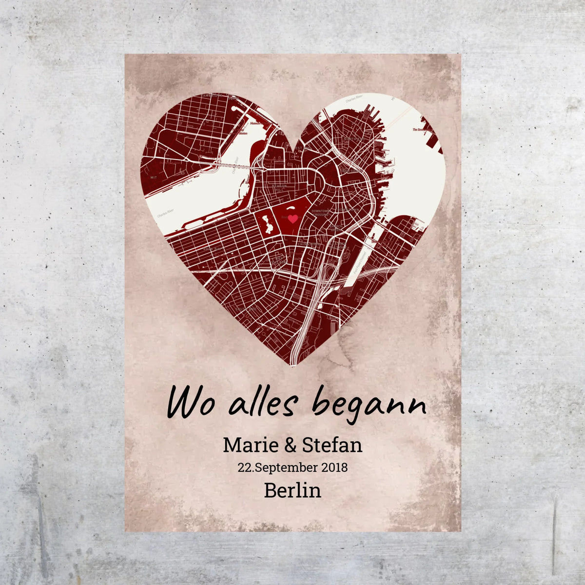 Wo alles begann - Individuelle Stadtkarte