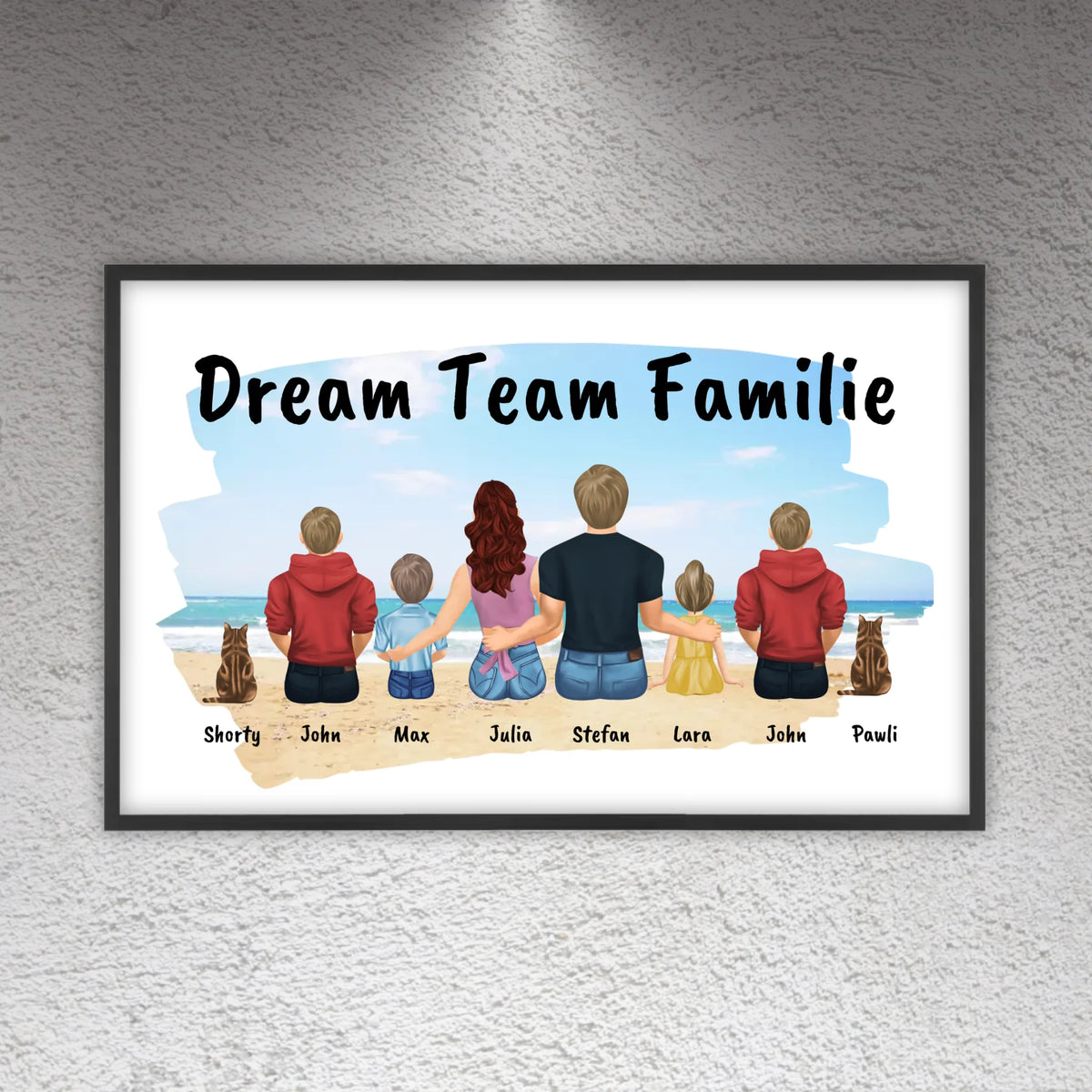 Familienbild - Individuelles Bild mit Galerierahmen oder als Leinwand | Personalize Palace