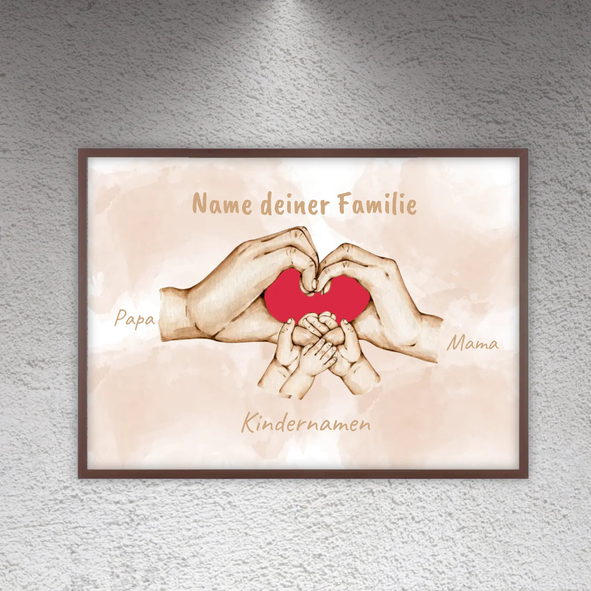 Herzhände "Familie"- Individuelle Leinwand | Personalize Palace