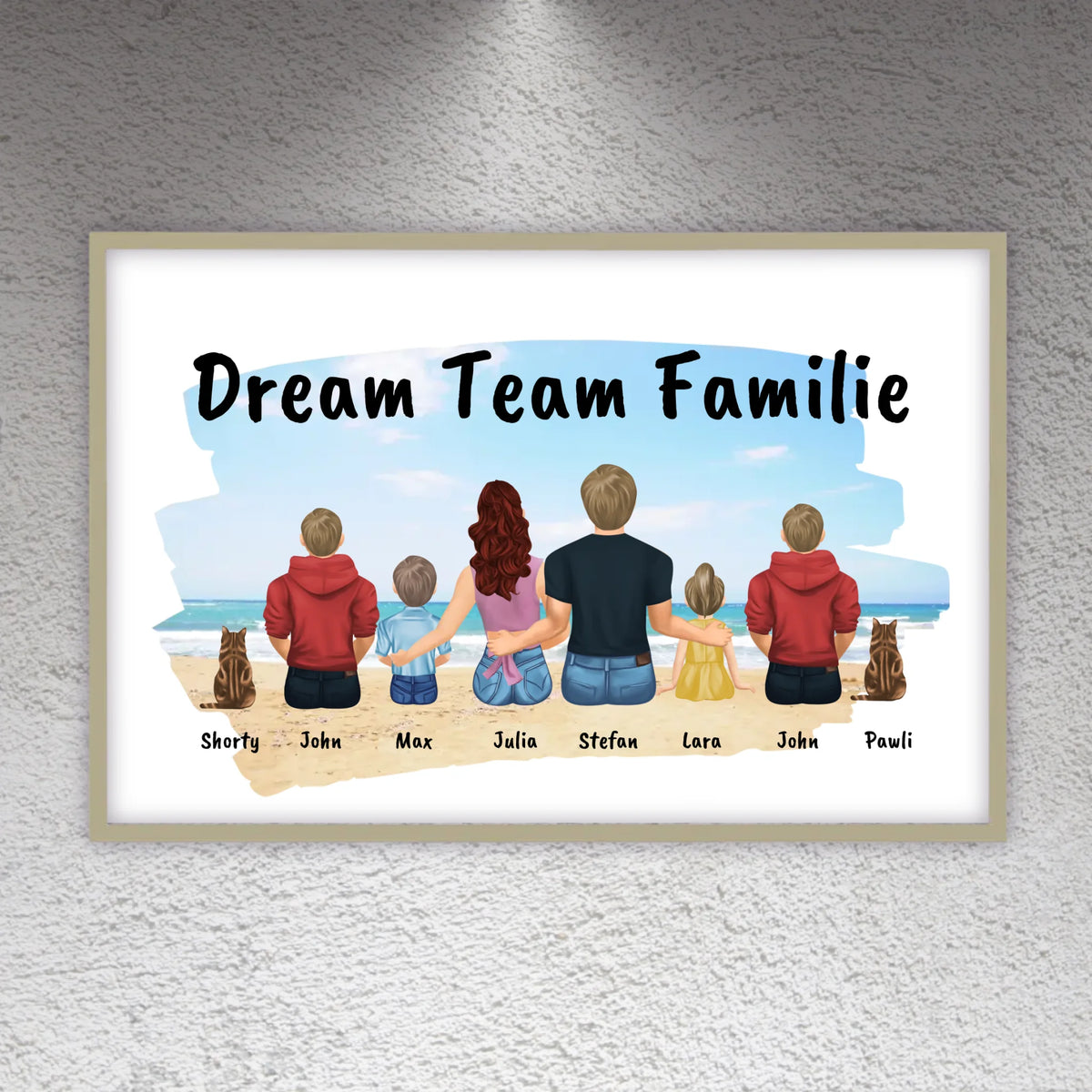 Familienbild - Individuelles Bild mit Galerierahmen oder als Leinwand