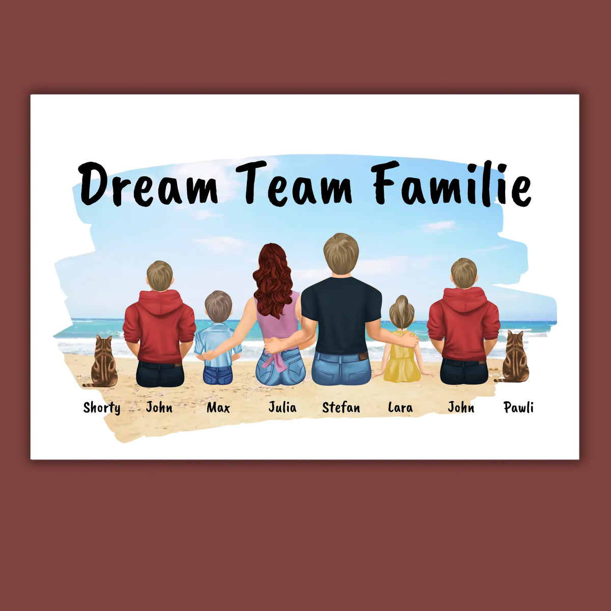 Familienbild - Individuelles Bild mit Galerierahmen oder als Leinwand