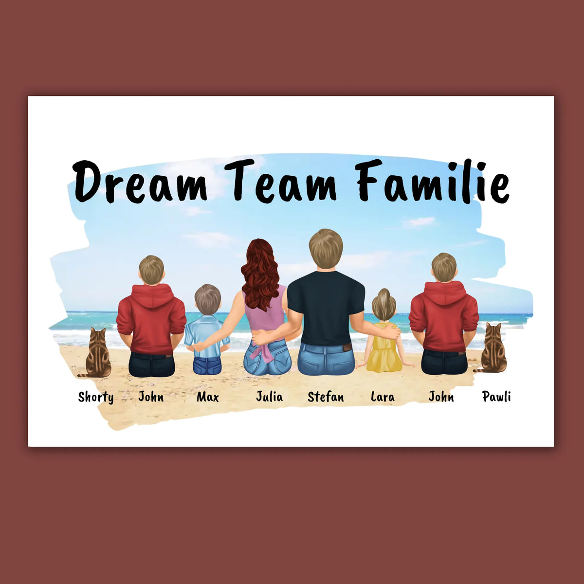 Familienbild - Individuelles Bild mit Galerierahmen oder als Leinwand