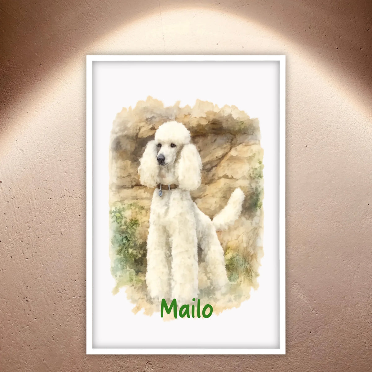 Personalisiertes Portrait Hund in Wasserfarben - individuelles Poster oder Leinwand | Personalize Palace