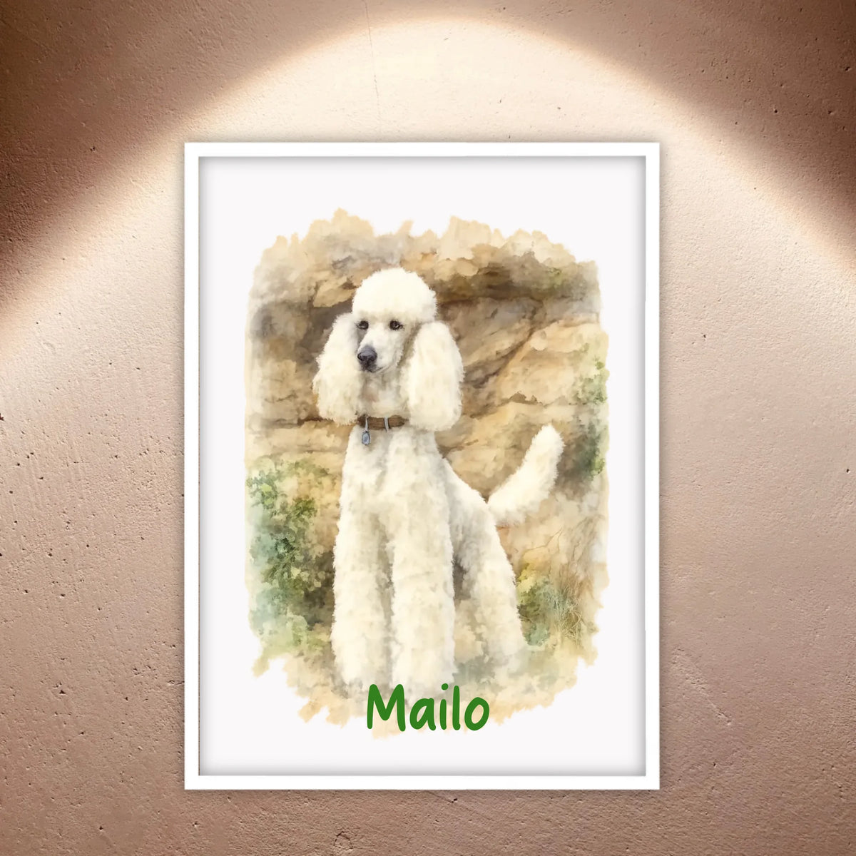 Personalisiertes Portrait Hund in Wasserfarben - individuelles Poster oder Leinwand | Personalize Palace