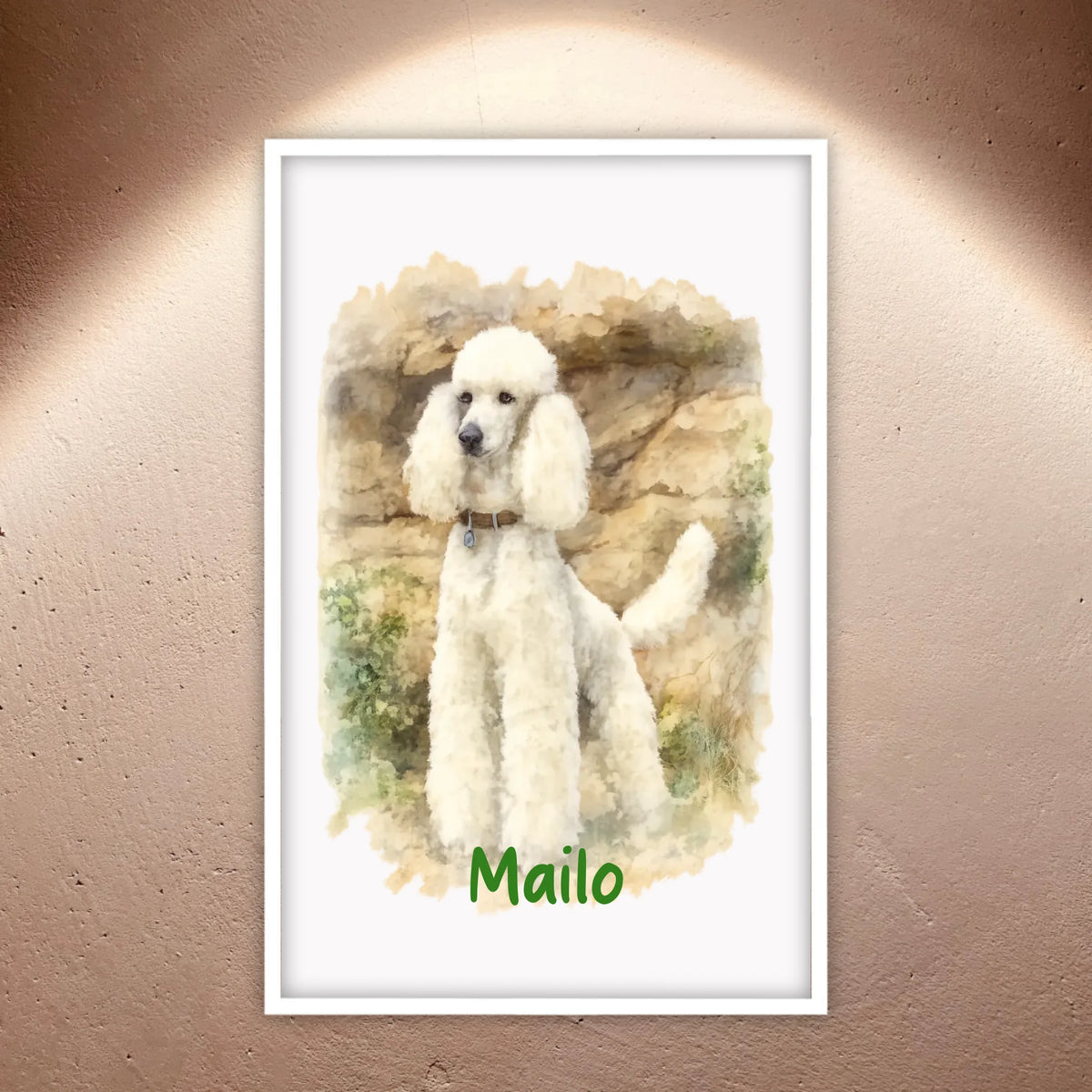 Personalisiertes Portrait Hund in Wasserfarben - individuelles Poster oder Leinwand | Personalize Palace
