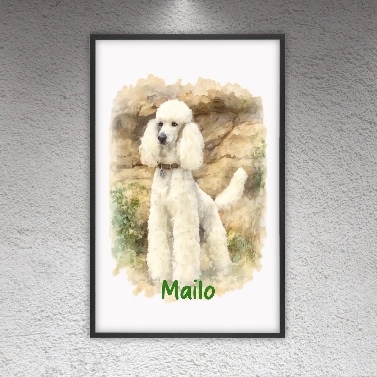 Personalisiertes Portrait Hund in Wasserfarben - individuelles Poster oder Leinwand | Personalize Palace