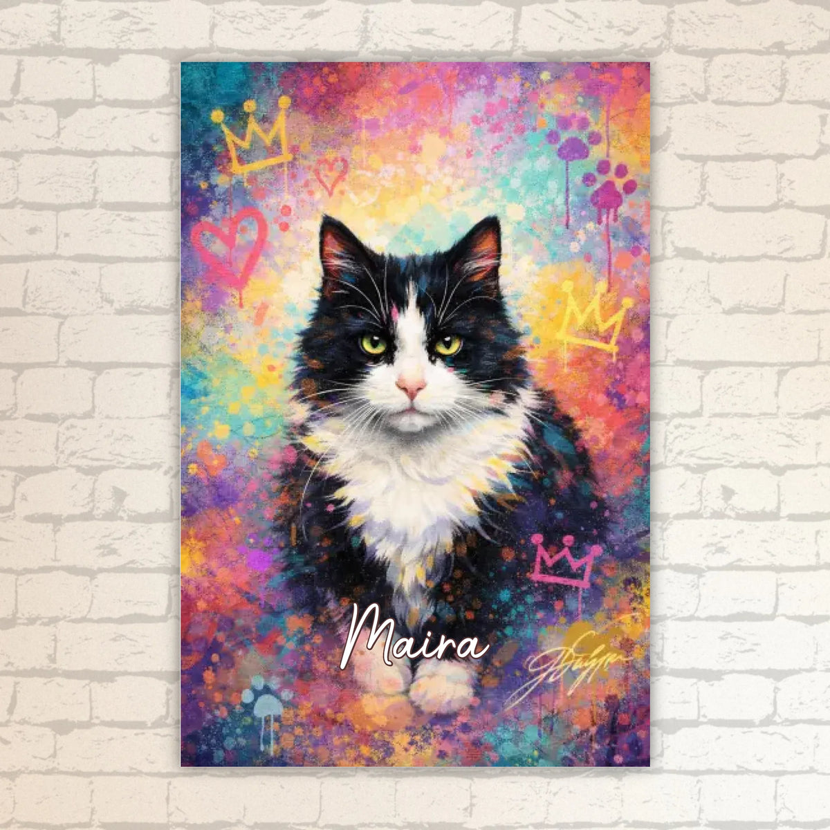 Personalisiertes Katzen Poster - Graffiti, Streetart, Pop-Art | Personalize Palace