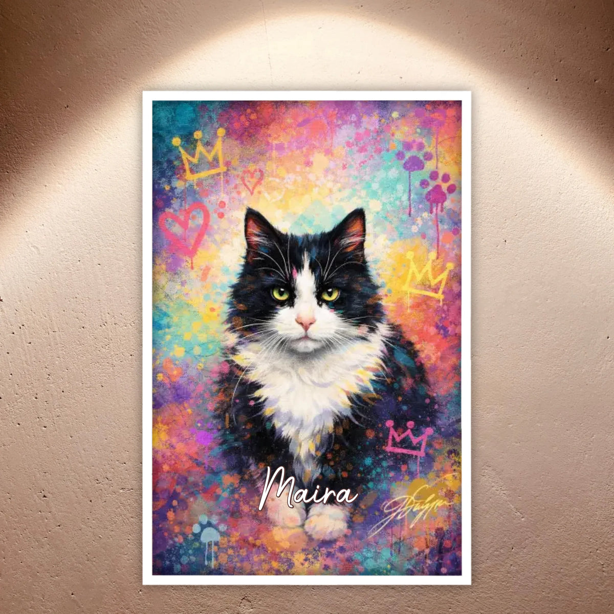 Personalisiertes Katzen Poster - Graffiti, Streetart, Pop-Art | Personalize Palace