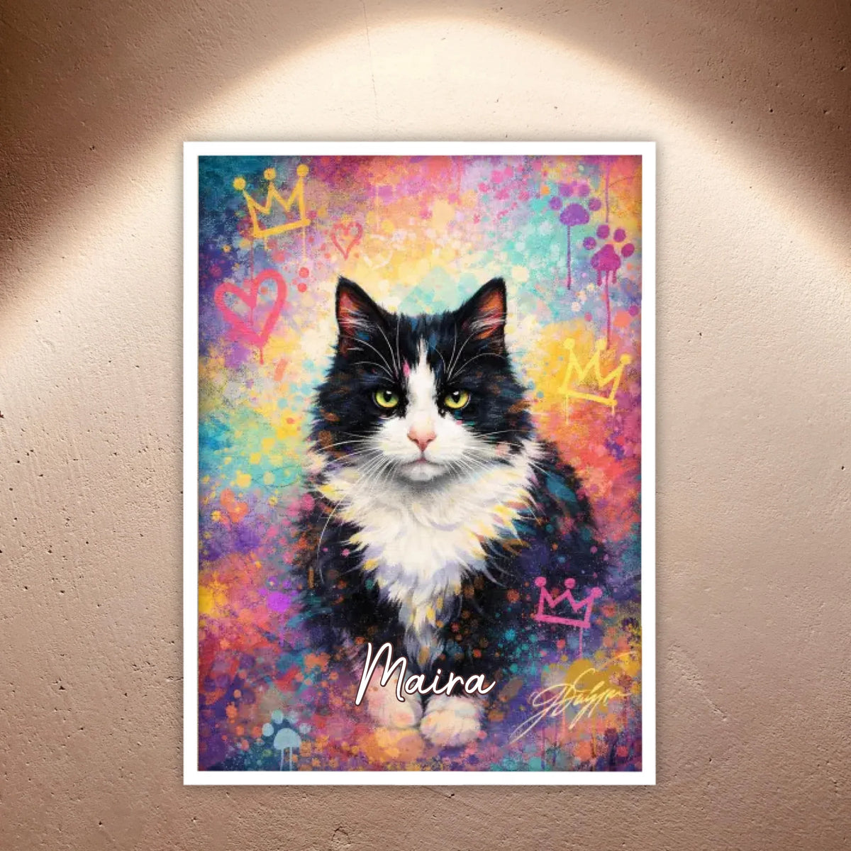 Personalisiertes Katzen Poster - Graffiti, Streetart, Pop-Art | Personalize Palace