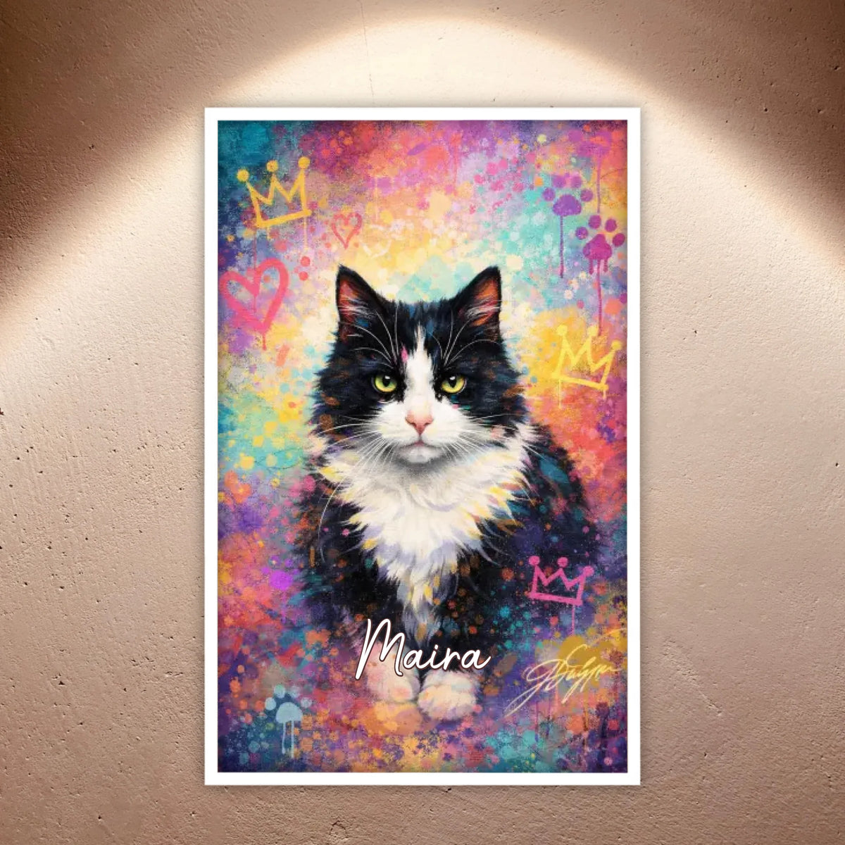 Personalisiertes Katzen Poster - Graffiti, Streetart, Pop-Art | Personalize Palace