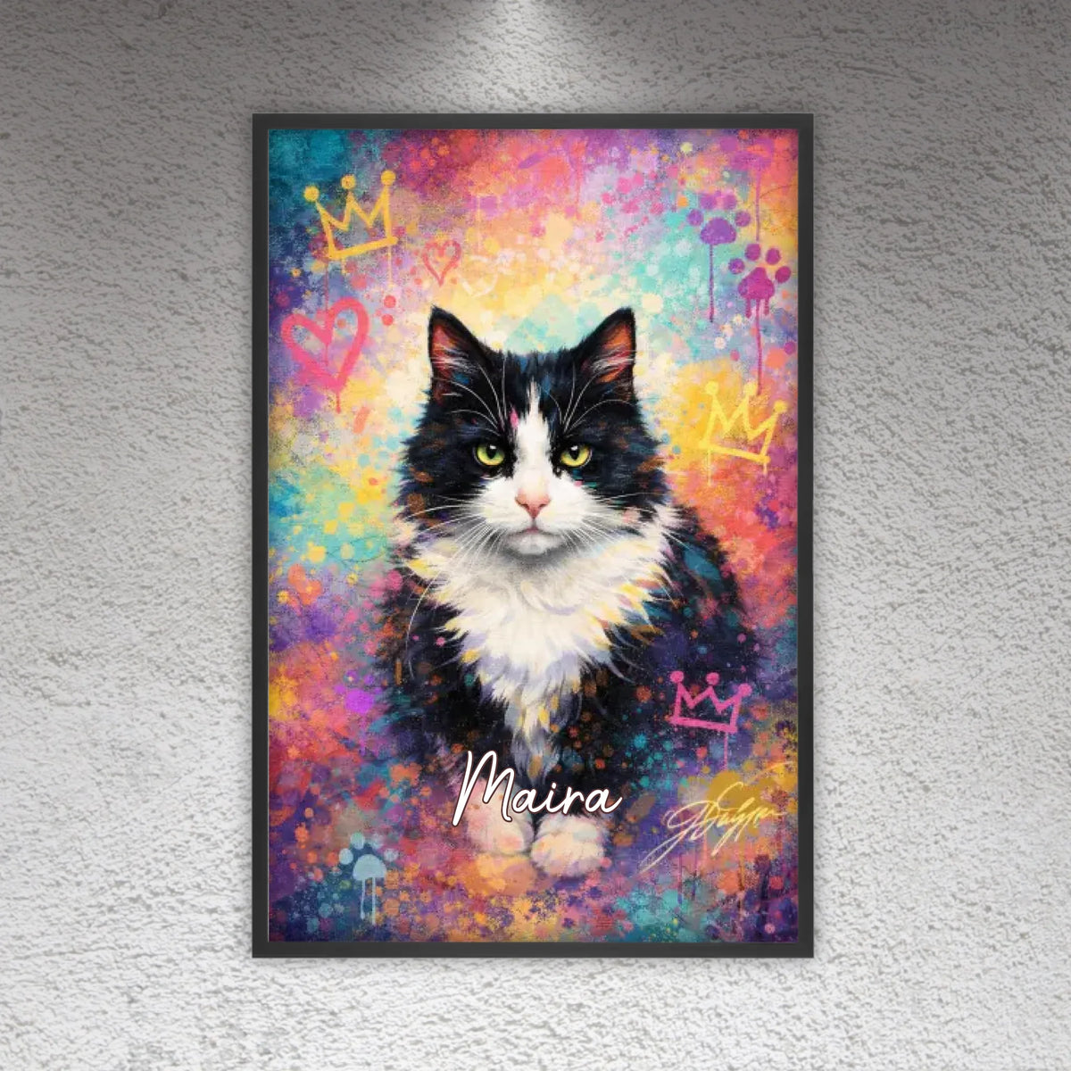 Personalisiertes Katzen Poster - Graffiti, Streetart, Pop-Art | Personalize Palace