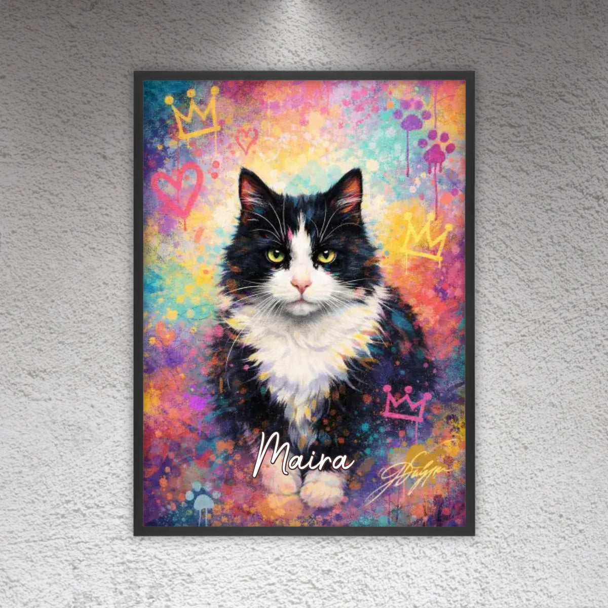 Personalisiertes Katzen Poster - Graffiti, Streetart, Pop-Art | Personalize Palace