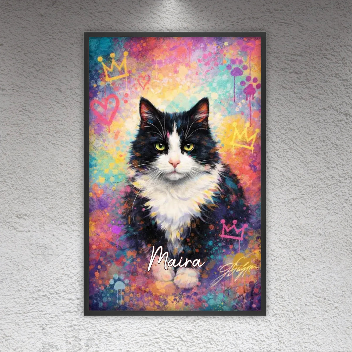 Personalisiertes Katzen Poster - Graffiti, Streetart, Pop-Art | Personalize Palace