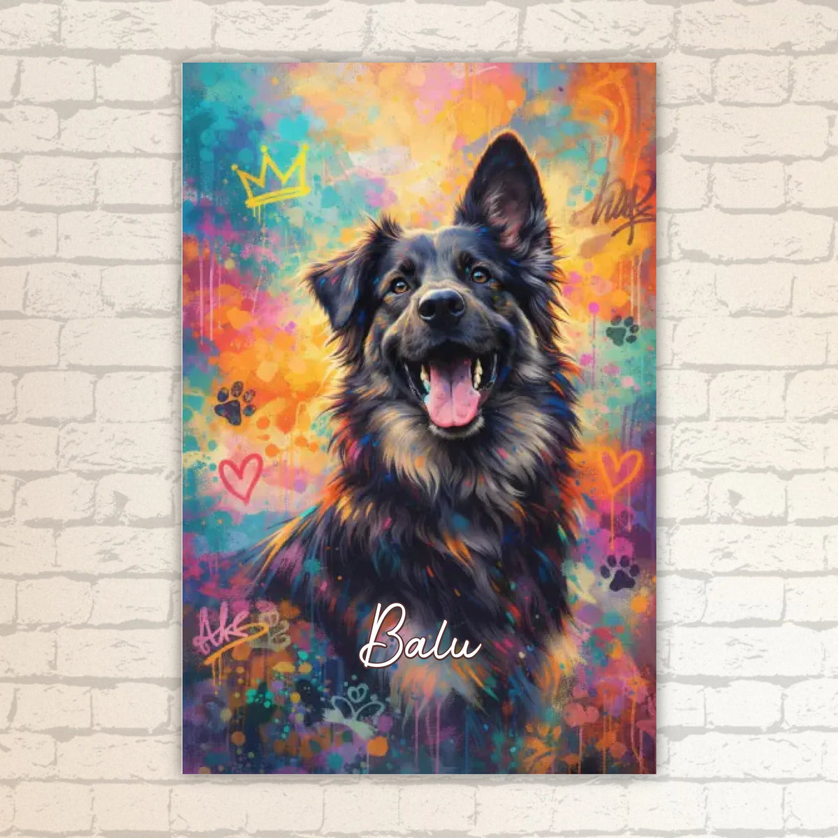 Personalisierte Hunde Poster - Graffiti, Streetart, Pop-Art | Personalize Palace