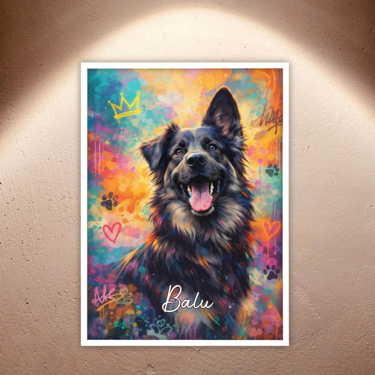 Personalisierte Hunde Poster - Graffiti, Streetart, Pop-Art | Personalize Palace