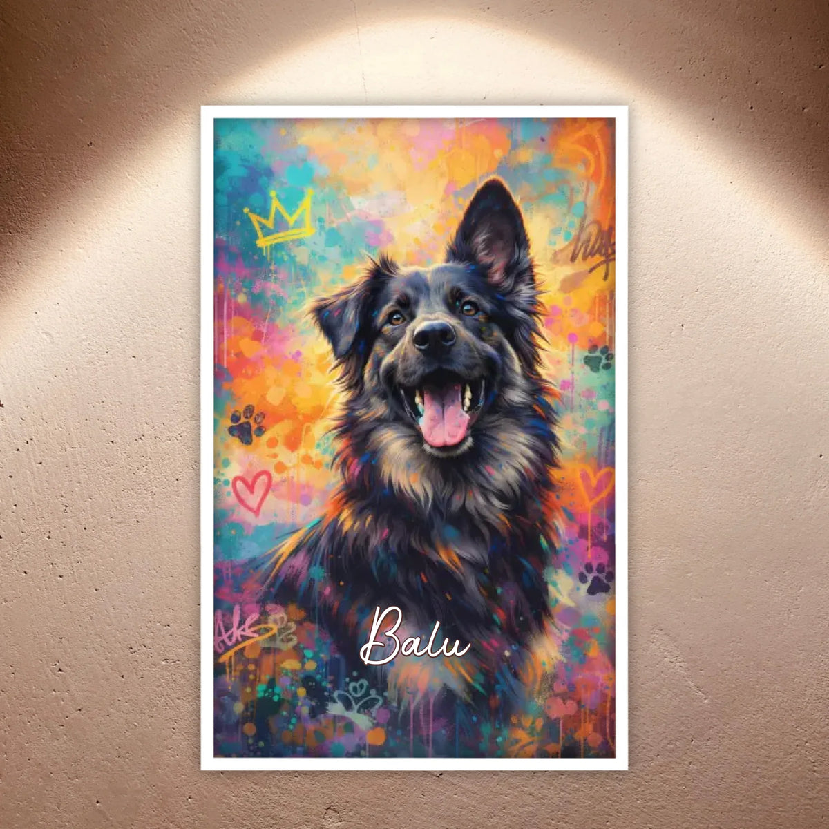 Personalisierte Hunde Poster - Graffiti, Streetart, Pop-Art | Personalize Palace