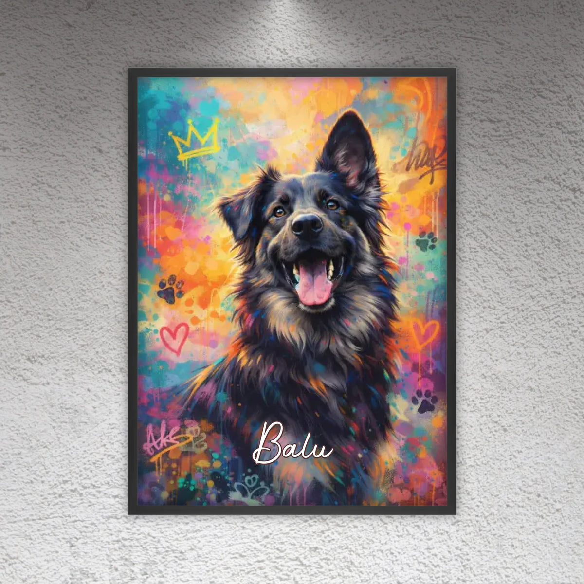 Personalisierte Hunde Poster - Graffiti, Streetart, Pop-Art | Personalize Palace