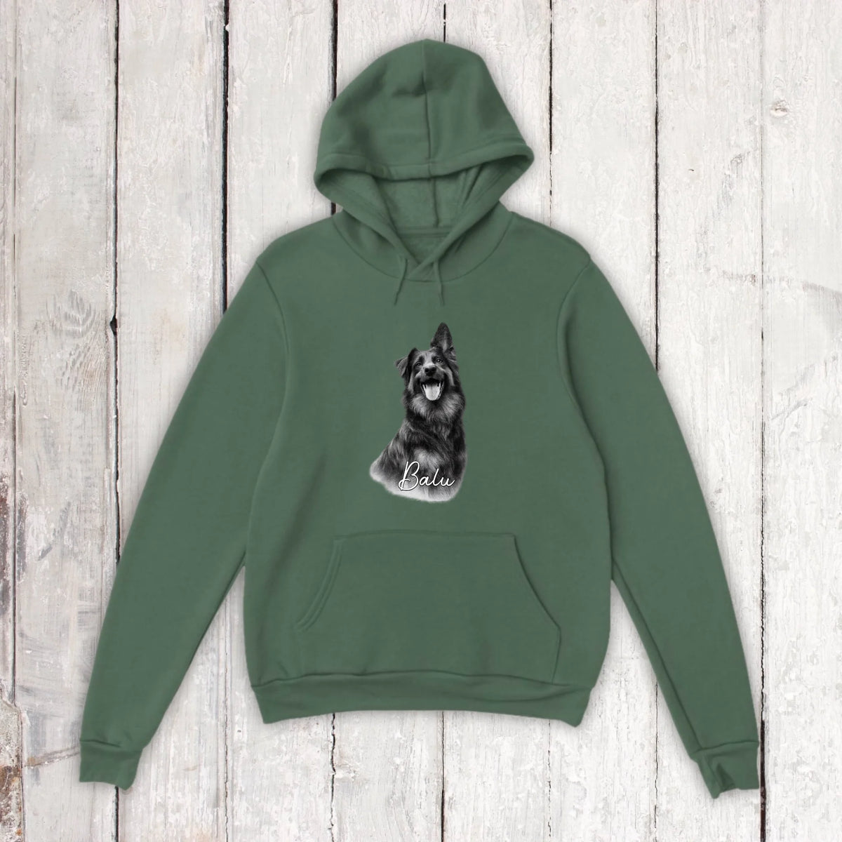 Personalisiertes T-Shirt RETRO Hundefoto mit Name | Personalize Palace