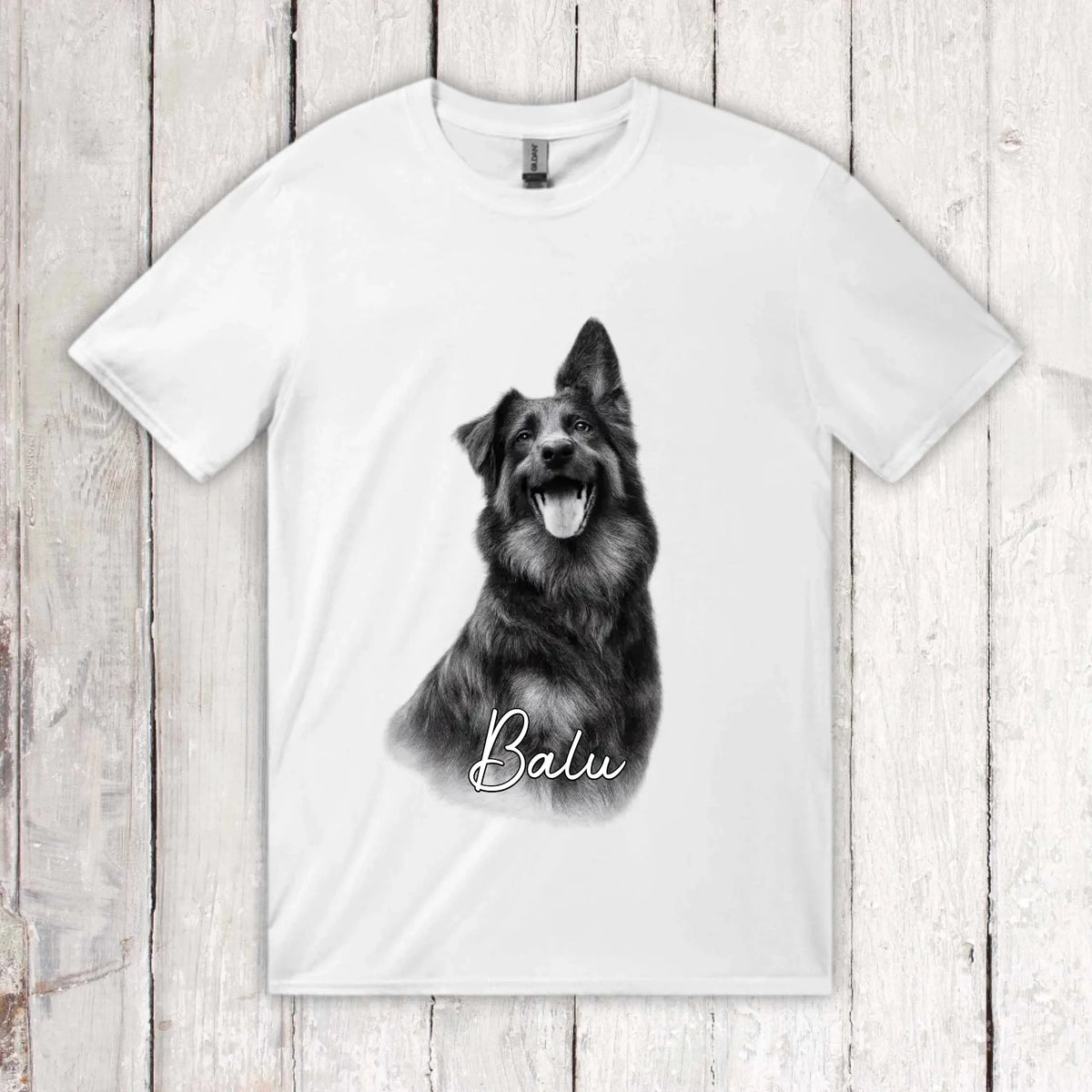 Personalisierter Hoodie RETRO Hundefoto mit Name | Personalize Palace