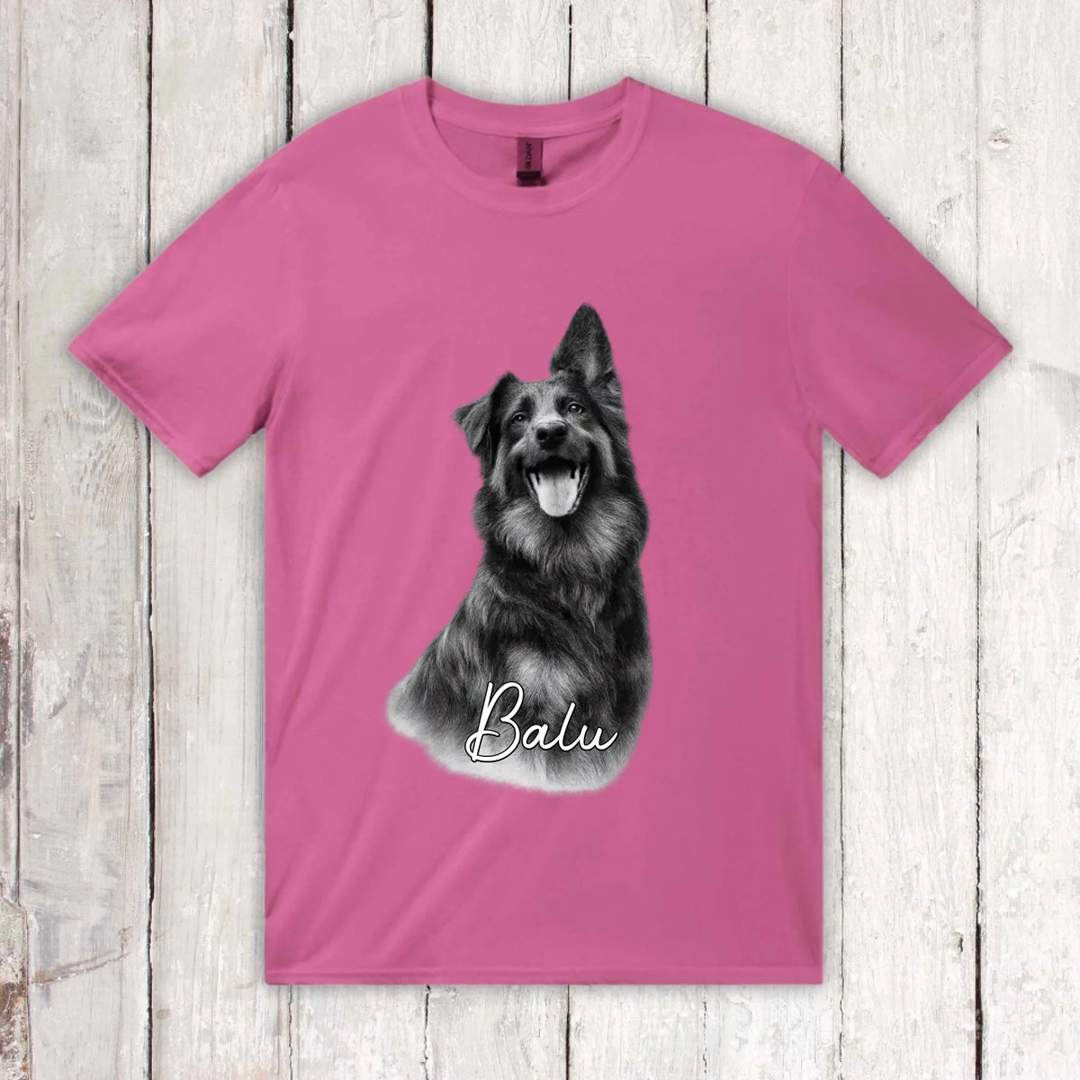 Personalisierter Hoodie RETRO Hundefoto mit Name