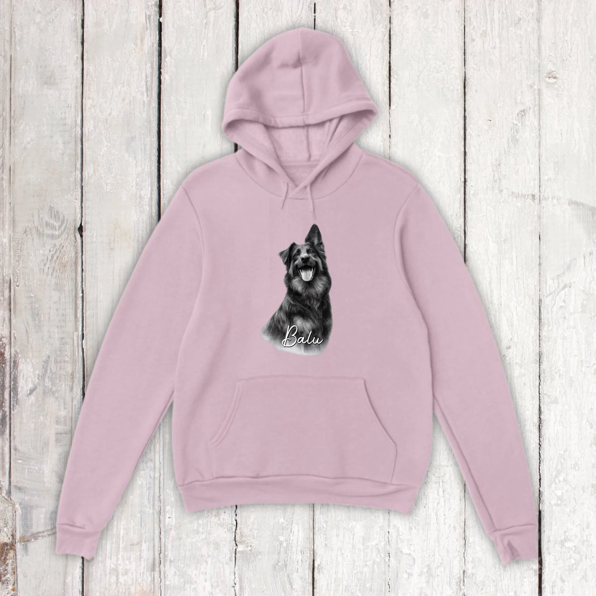 Personalisierter Hoodie RETRO Hundefoto mit Name | Personalize Palace